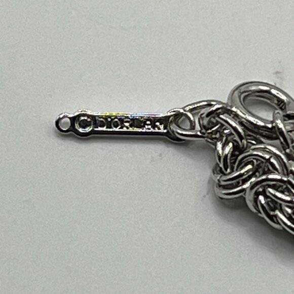 Vintage like new Signed D’orlan long silver necklace with tassel - Picture 4 of 6